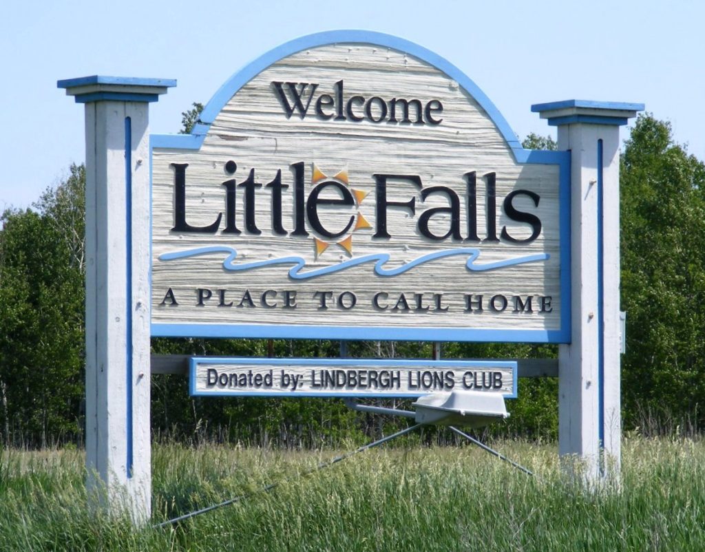 Little Falls welcome sign