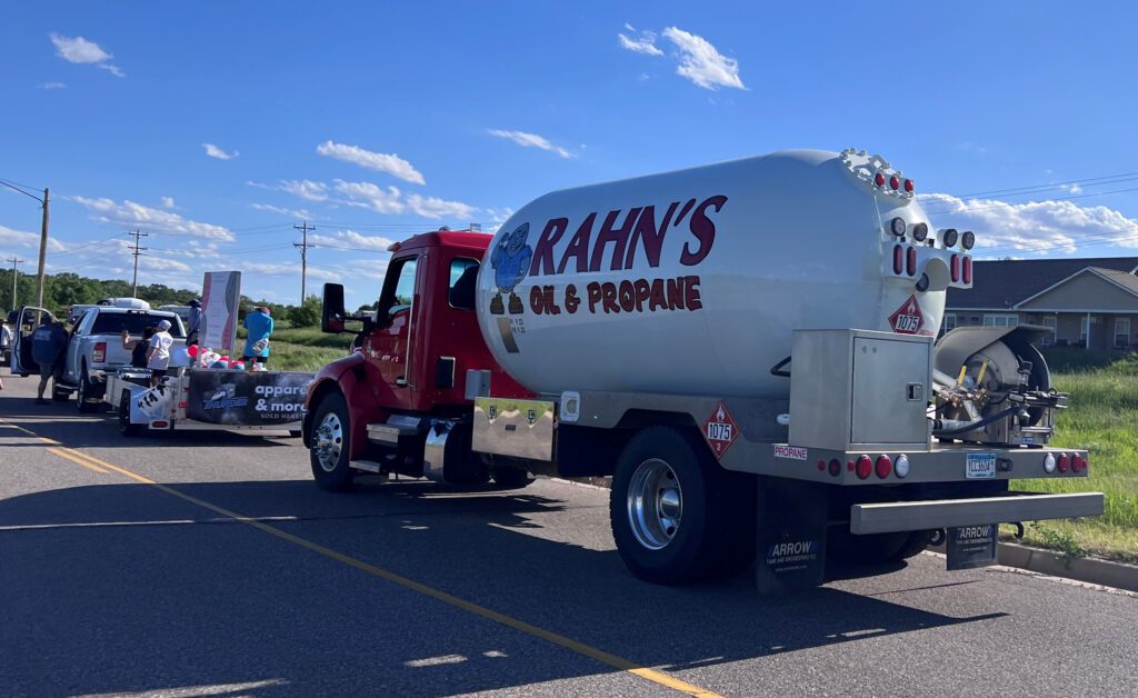 Rahn's fuel truck in parade.