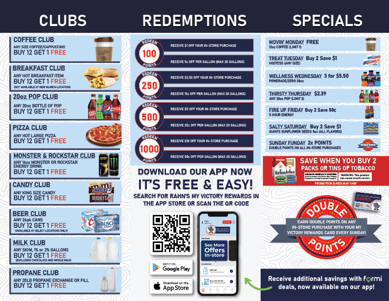 Rahns-Victory-Rewards-Brochure-2 Rahn's propane specials, rewards point redemptions and clubs.