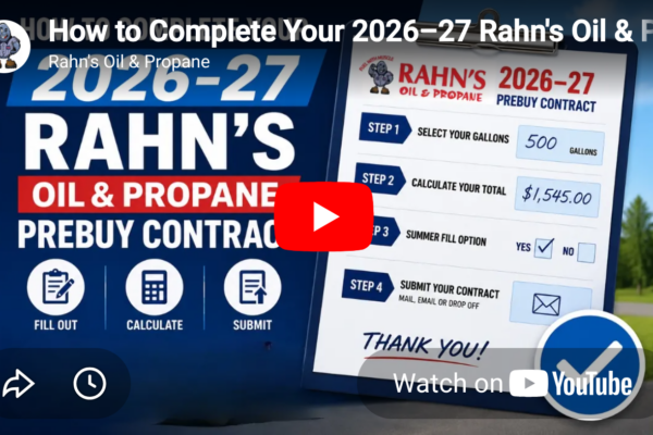 Rahn's 2026-2027 oil and propane summer contract