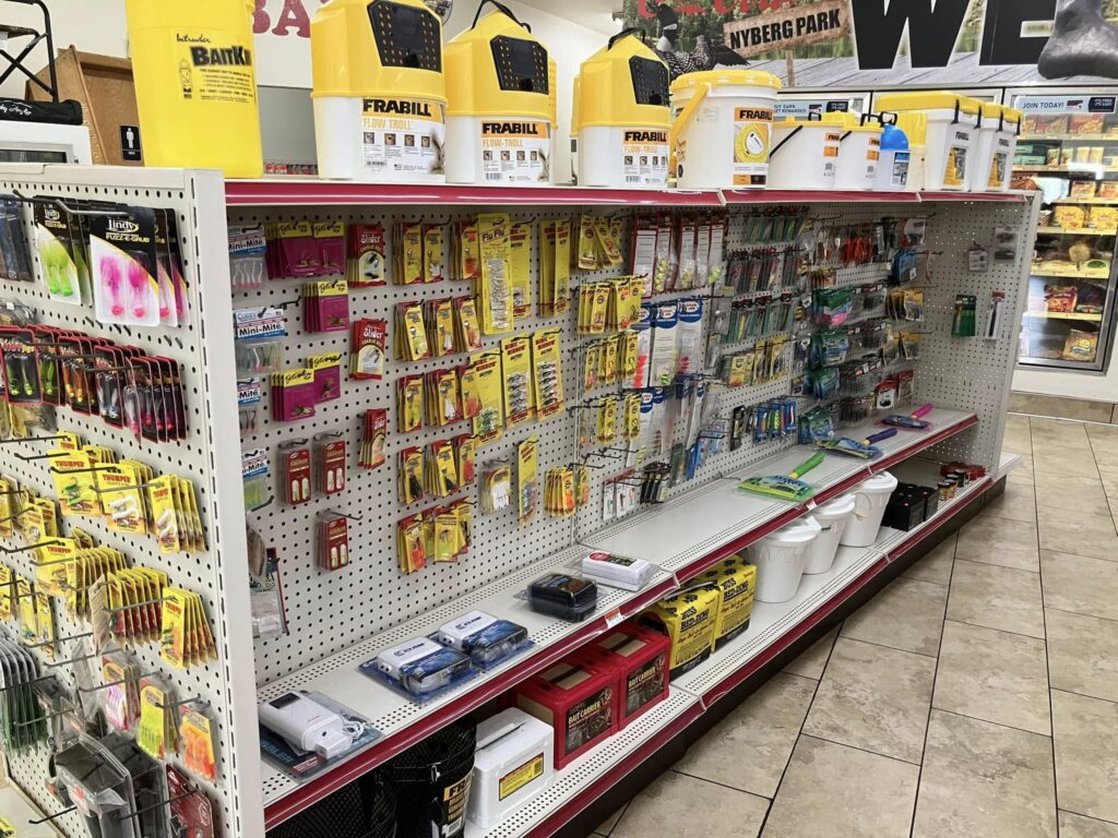 Isle that contains fishing equipment and lures